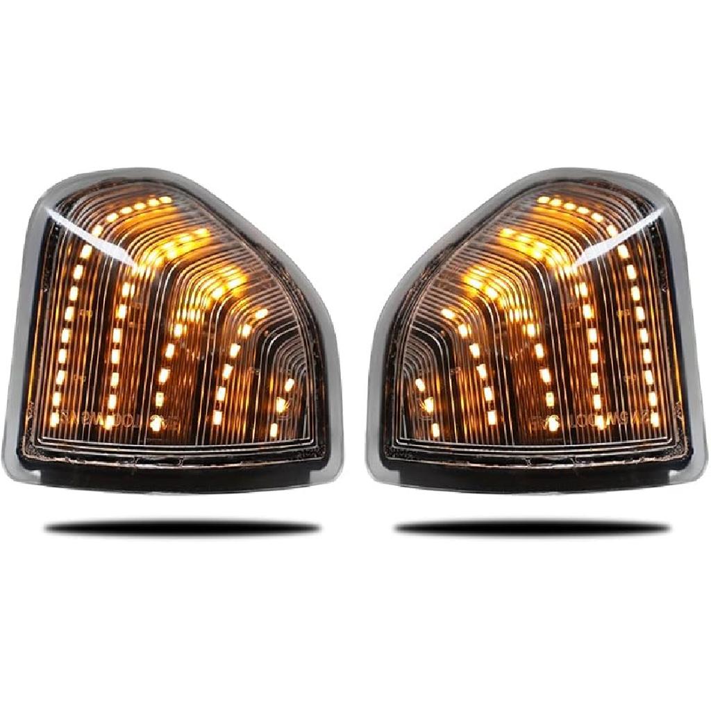 2PCS Dynamic Turn Signal Light Left and Right Sequential LED Side Mirror Lamps Smoke Cover Lens for 68302828AA 68302829AA Compatible with 2010-2018