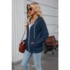Women S Long Sleeve Hooded Sweatshirt With Zipper Pockets Casual Top