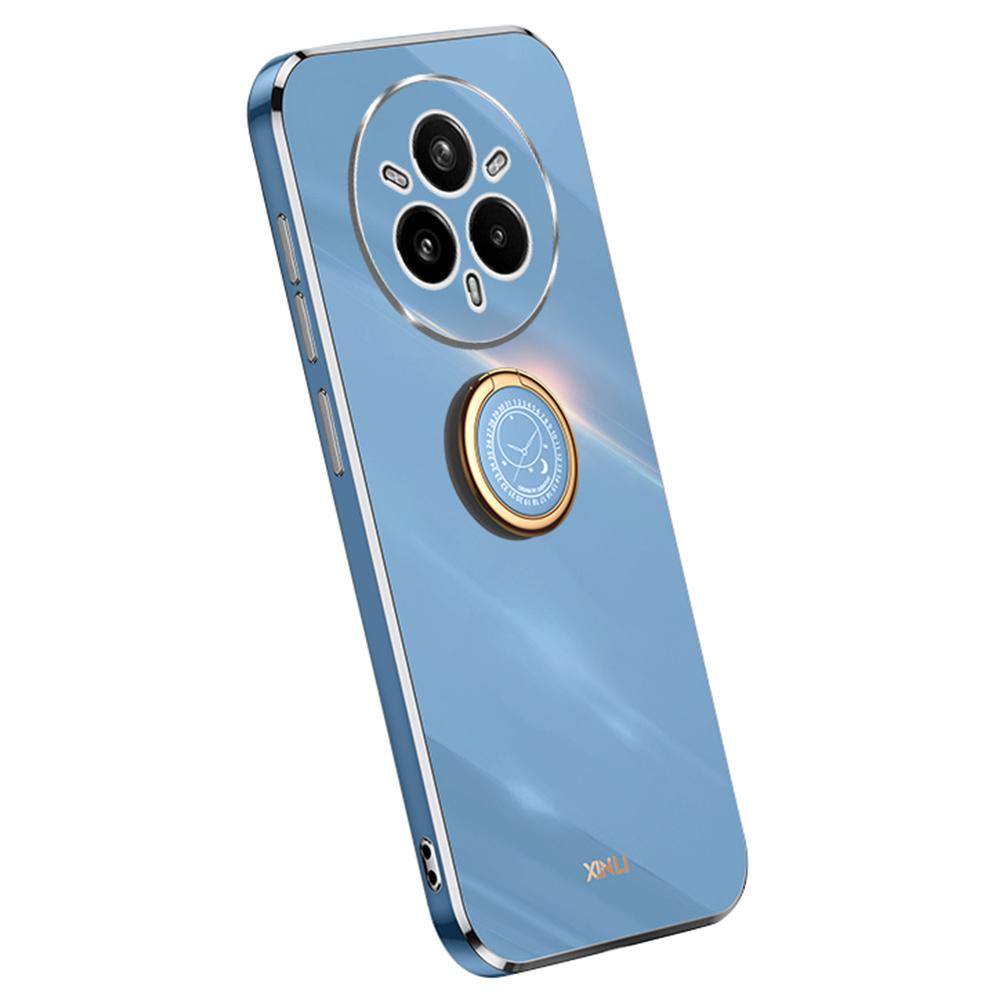 XINLI For Realme 14 Pro+ 5G Case Ring Kickstand Electroplating TPU Phone Cover