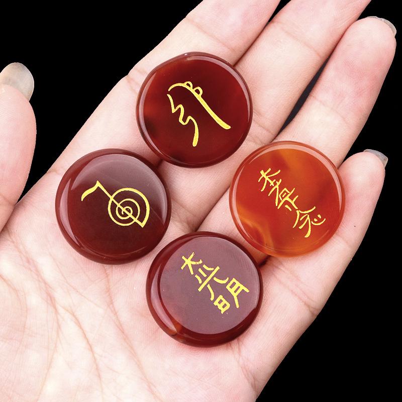 Ametystowy Agat Symbol Światła Reiki dla Wzmocnienia Równowagi