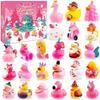 2025 Advent Calendar Christmas Rubber Ducks,24 Days Pink Rubber Duck Countdown Calendar, 24 Pcs Rubbers Ducks Bath  Pool Toys for Kids Boys Girls