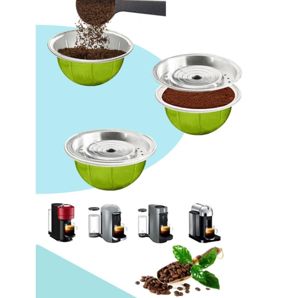 Rubber Rings Reusable Coffee Capsule Lid 304 Stainless Steel Stainless Steel Lid For Machines