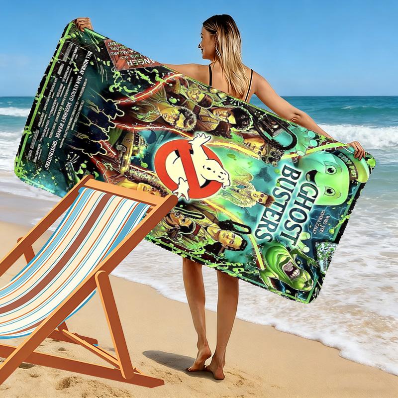 Ghost-busters Print Beach Towel, Large Soft Quick Dry Towel for Beach Camping Swimming