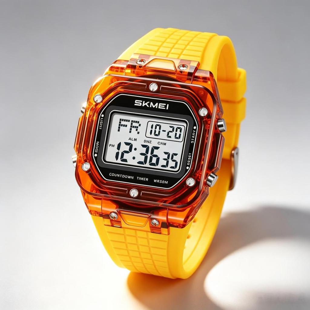 Unisex Digital Watch SKMEI Transparent Square School 2683