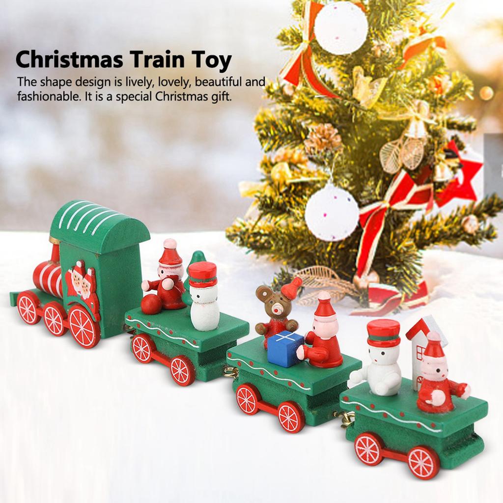 Cute Christmas   Rail Car Compartment Toy Christmas Decoration Ornament Children Gift Red