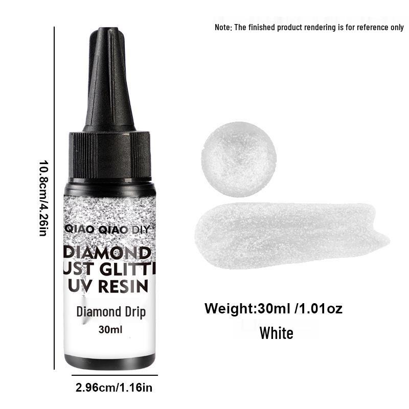 24-barevná 30ml diamantová třpytivá UV pryskyřice pro DIY šperky a doplňky