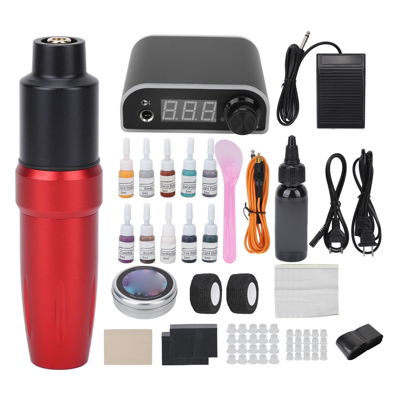 

Набор для татуировок для татуировок Профессиональный набор татуировок червоточины Комплект питания для татуировок для начинающих 100-24