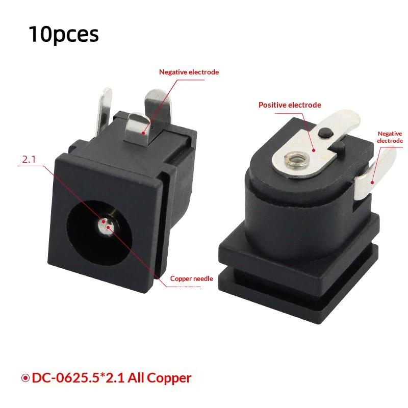 

10Pcs Female Dc Power Jack Plug Charging Port Connector Dc062 5.5X2.1Mm 5.5X2.5Mm 6.3X3.0Mm 3Pin Dc Socket A1