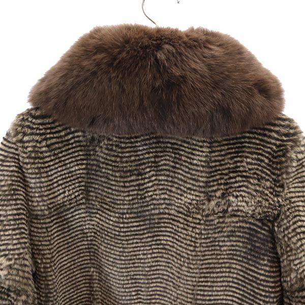 unused Sov. Rabbit fur Fur coat Brown Women Used
