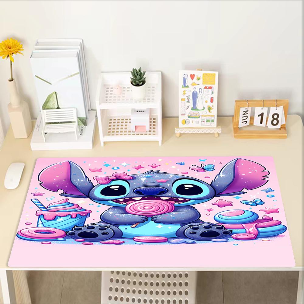 Stitch Theme Mouse Pad, Non Slip Rubber Base, Multifunctional Office & Home Decor, Perfect for Workspace Personalization.
