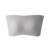 Women's Double Layer Strapless Bandeau Top with Removable Pads - One-Shoulder Bustier Style Invisible Underwear