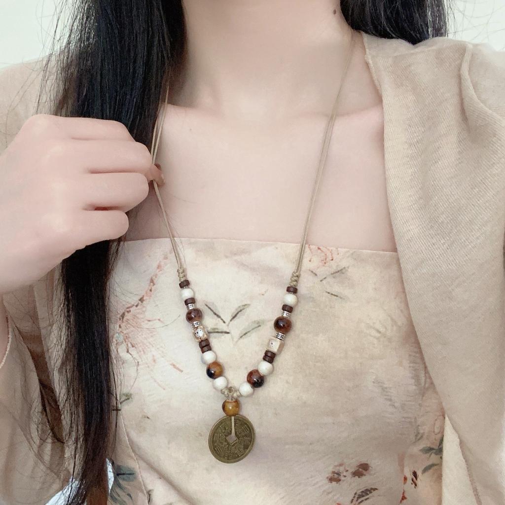 Premium Sweater Chain Titanium Steel Comb Necklace Women'S Silver Small Long Pendant Vintage Niche Design Accessories
