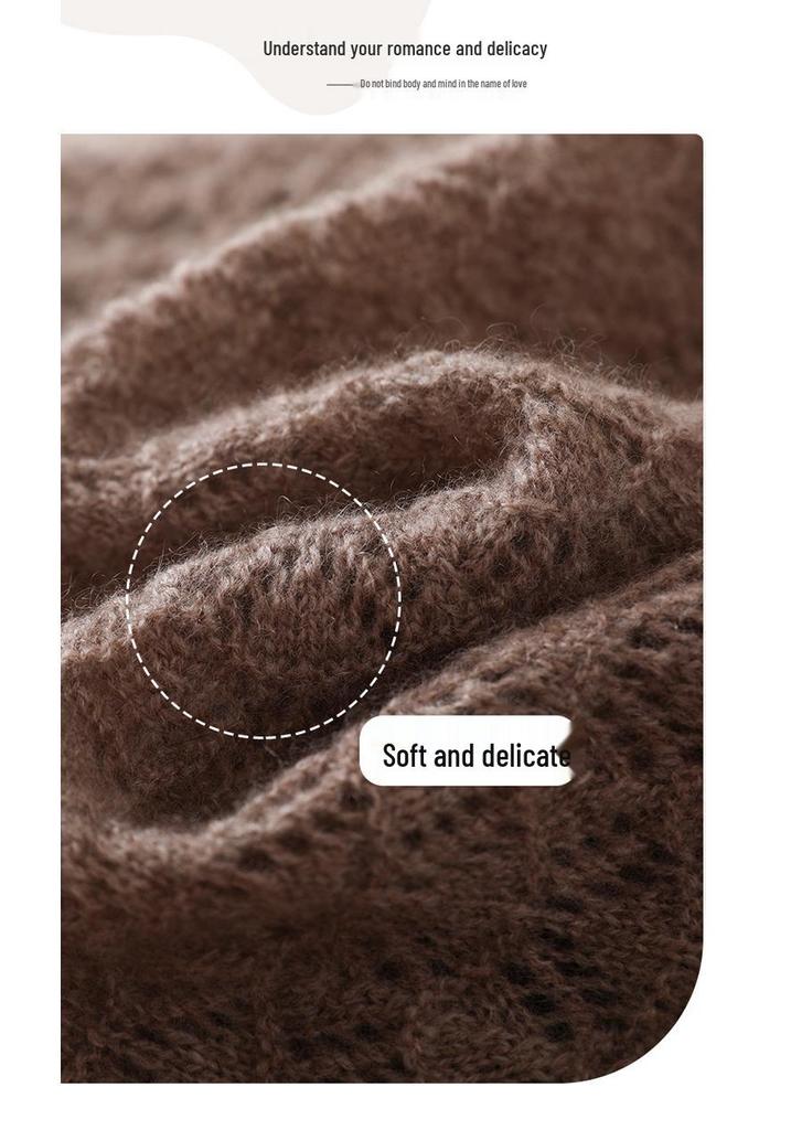 2025 Cashmere Women's Solid Color Knit Shawl: Hollowed-out Long Scarf and Neck Protector for Autumn/Winter