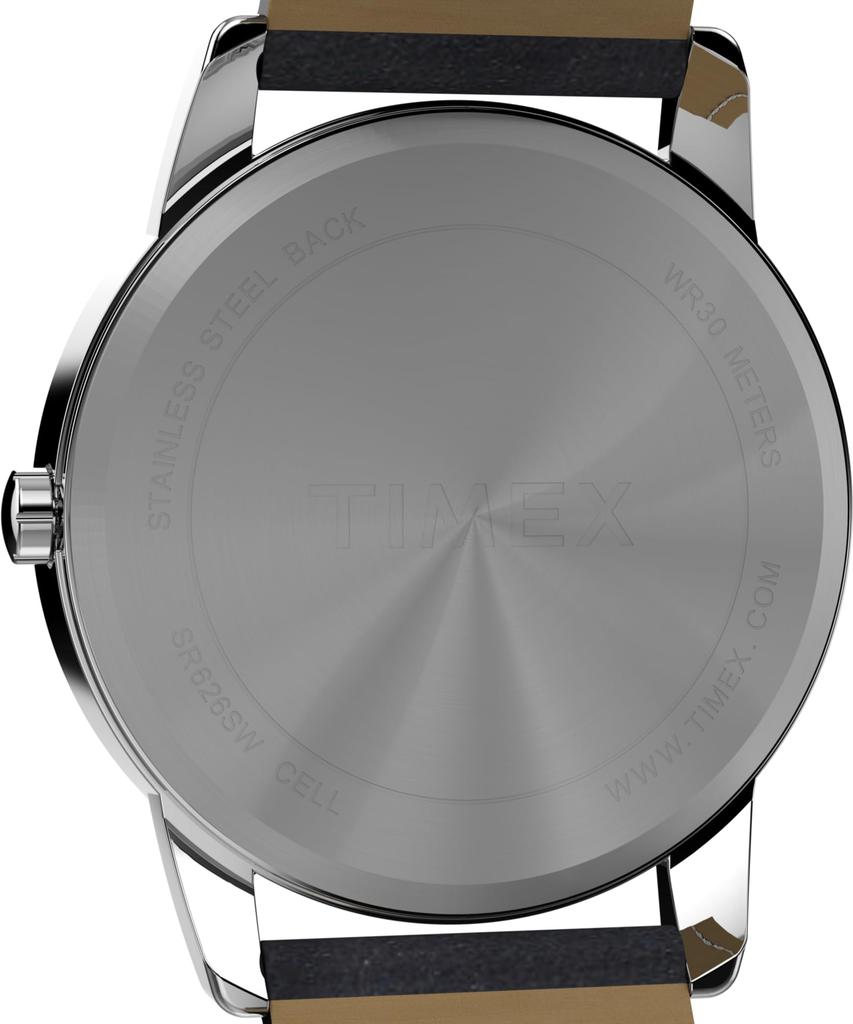 TIMEX Easy Reader Watch 35mm Black Silver Tone White C Easy-to-Read Wristwatch