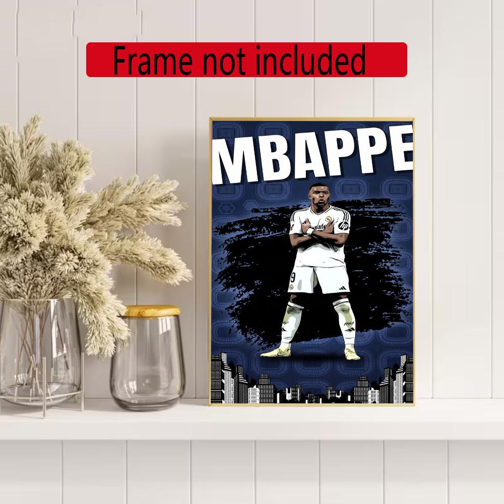 Mbappe 5D Diy Diamond Painting Round Diamond Diy Frameless Holiday Artwork Suitable For Home Office Wall Decoration