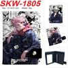 Jujutsu Kaisen Anime Wallet Vertical Snap Button Bifold Card Holder Coin Purse for Men Women 1pcs
