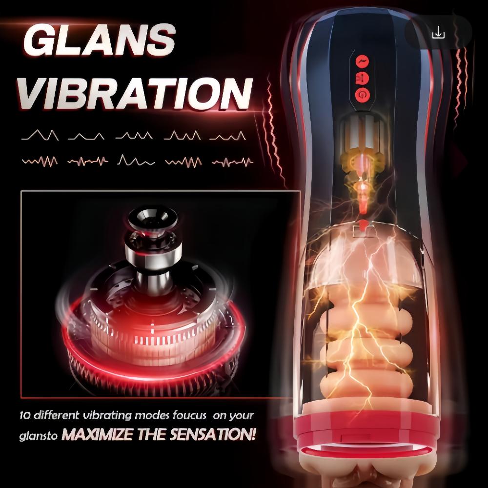 Fully Automatic Telescopic Male Masturbation Pocket Cat Vaginal Vibrator Airplane Cup TEP Silicone Vaginal Vibration Male Mastur