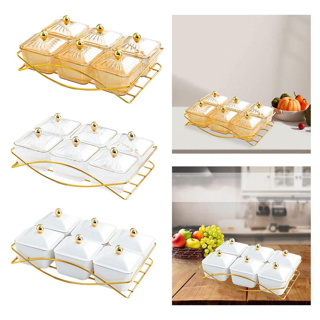 Tray Set with Individual Bowls for Entertaining