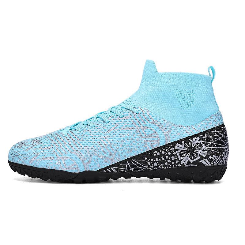 Training youth shoes high-top football shoes long nails actual combat Messi adult foreign trade football shoes long nails
