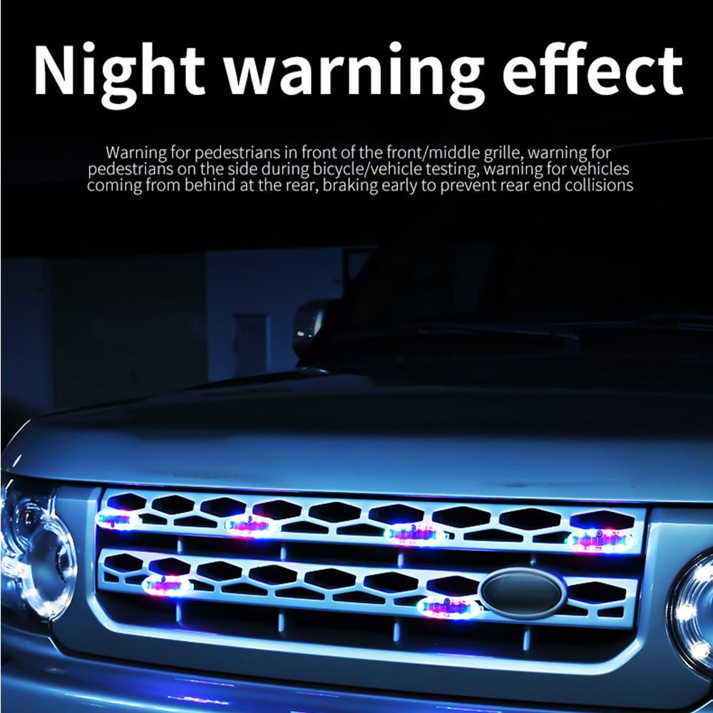 Waterproof Solar Strobe Light Car Bike Safety LED Warning Beacon 3M Adhesive