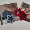 2pc Fashion Denim Velvet Red Heart Star BB Hairpin Hair Side Clips for Women Girls Hair Accessories