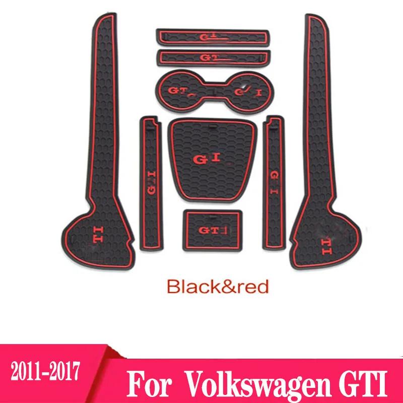 

Для Golf 7/7.5 Polo GTI 2011-2017 Пылезащитные коврики Подставка для воды Противоскользящие коврики Уплотнитель слота двери Коврик для слота хранения Автоаксессуары