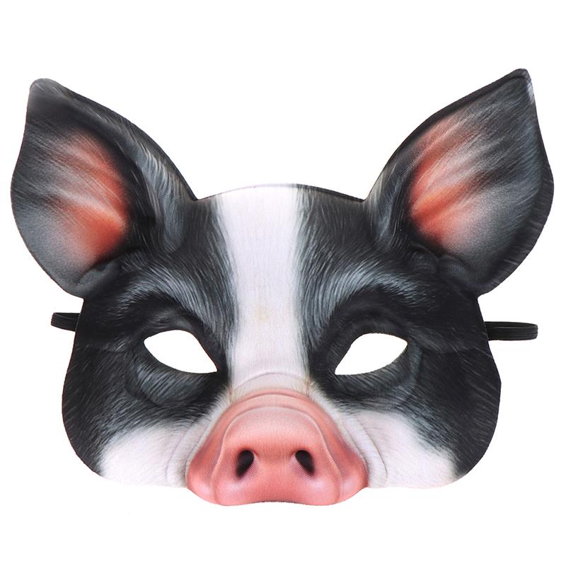 1ks Plesová maska Prase Poloviční obličej Párty maska Na Halloween Festival Jevištní představení