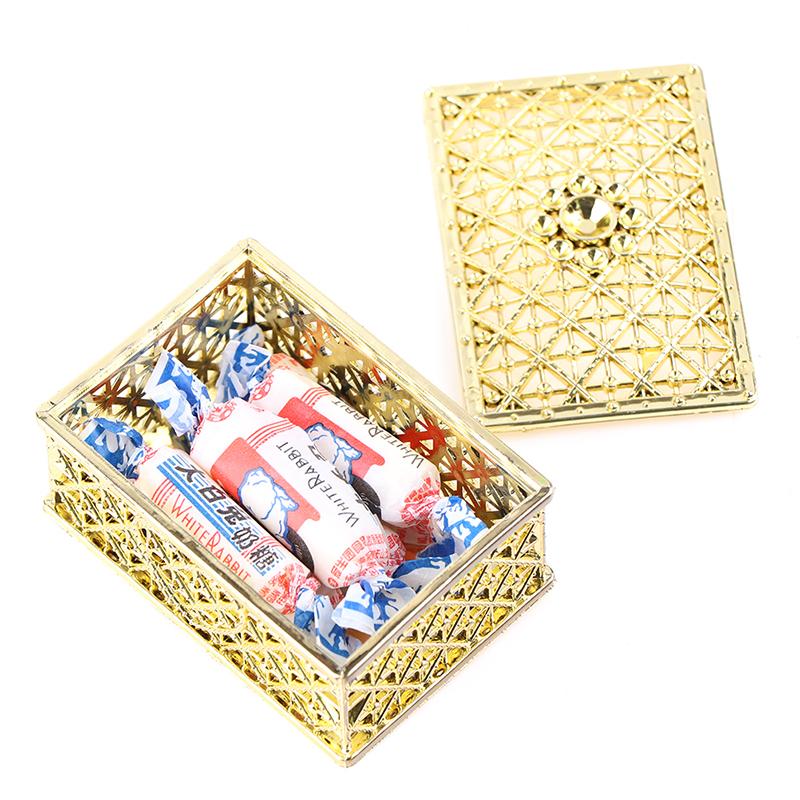 Plastic Hollow Gold Foil Candy Box Chocolate Gift Treat Boxes Wedding Box