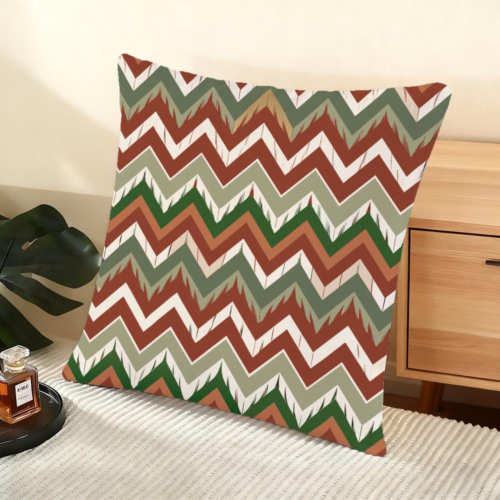 Calm Geometric Color Cushion Cover Soft Short Plush Pillow Cover Smooth Cozy Texture Aesthetic Cushion Case Home Decor