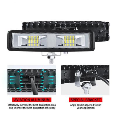 2/1Pcs Inspection Light Practical Universal 16 Bead One-line Single Row Car Supplies Auxiliary Light Portable 48w Work Light