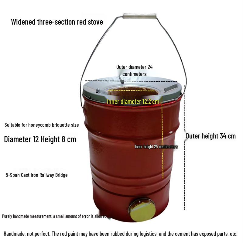 Compact Honeycomb Charcoal Stove for Household Heating and Boiling Water - Ideal for New Homes