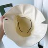 Straw Splicing Open-brimmed Bucket Fisherman's Hat Children's Mid-green Spring and Summer Fashion Versatile Sunshade Basin Hat
