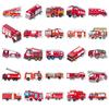 50pcs Fire Truck Cartoon Stickers: Kids' Decoration for Phone Cases & Skateboards