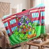 Plants vs. Zombie Personalized Flannel Blanket, Custom Printed Text Name, Warm Soft Blanket For Couch Bed