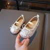 Mädchen Glitzer Schleife Mary Jane Flache Schuhe