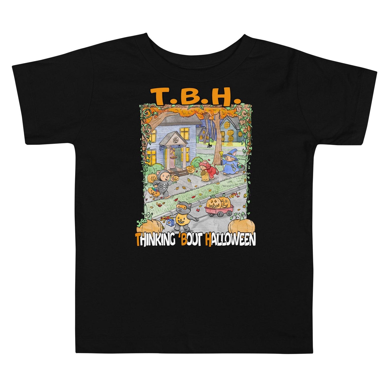 Thinking About Halloween Toddler Short Sleeve Tee L