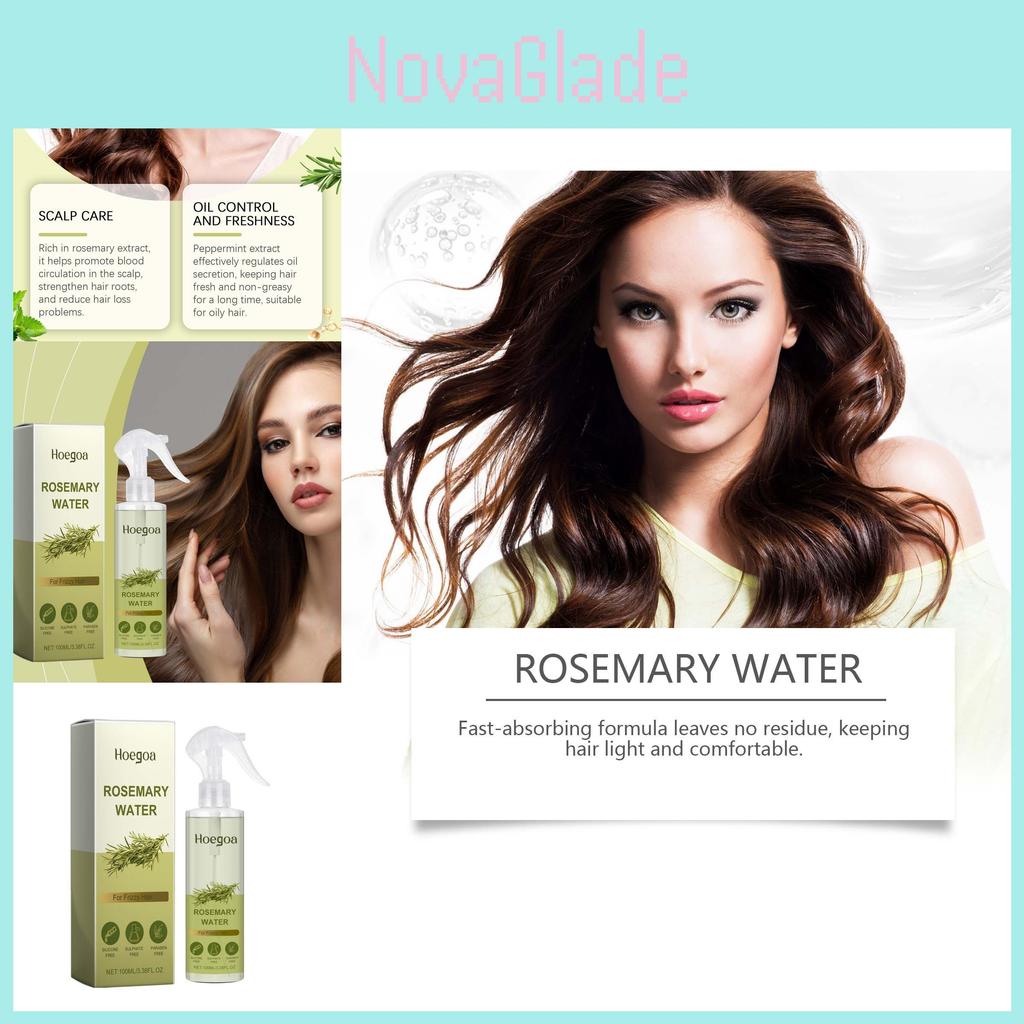 Hoegoa Nährendes Rosmarin Haarpflege-Spray 100ml Für Glattes Glänzendes Und Starkes Haar