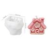 House Molds For Candles 3D Houses Plaster Casting Mold Non-Stick Silicone Fondant Mold For Candles Statues Cakes Plaster