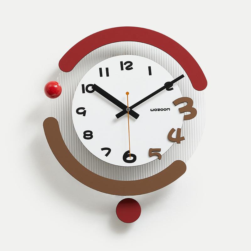Creative Wall Clock Entrance Hall Wall Watch Living Room Round Silence Swing Clocks Modern Bedroom Decorative Accessories