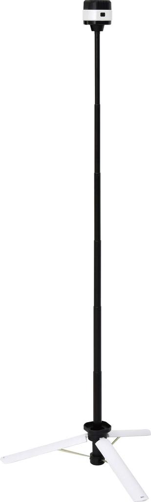 Nichido Kogyo 2-Way Camping Light Tomosuru LEH-2WAYL-CH, a Rechargeable LED Light That Can Be Used As a Tripod Light or a Handheld Light.