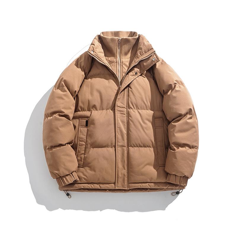 Couple Cotton-padded Fake Two-piece Coat Winter 2025 New Stand-up Collar Thickened Bag Jacket Men's Cotton-padded Jacket