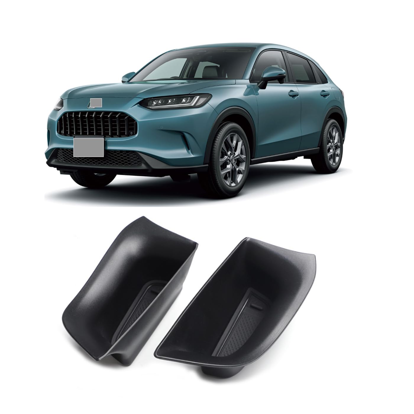 

LunarCorky Door Handle Pockets for Honda New and Storage Front Door Storage Accessory Storage with Rubber Set of 2 ZR-V HR-V, Pockets, Boxes, Mats, чёрный