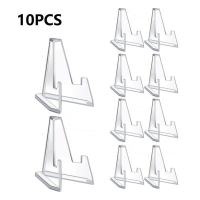 10Pieces Card Stand Card Display Stand Coins Small Box Paper Clip Holder Plastic