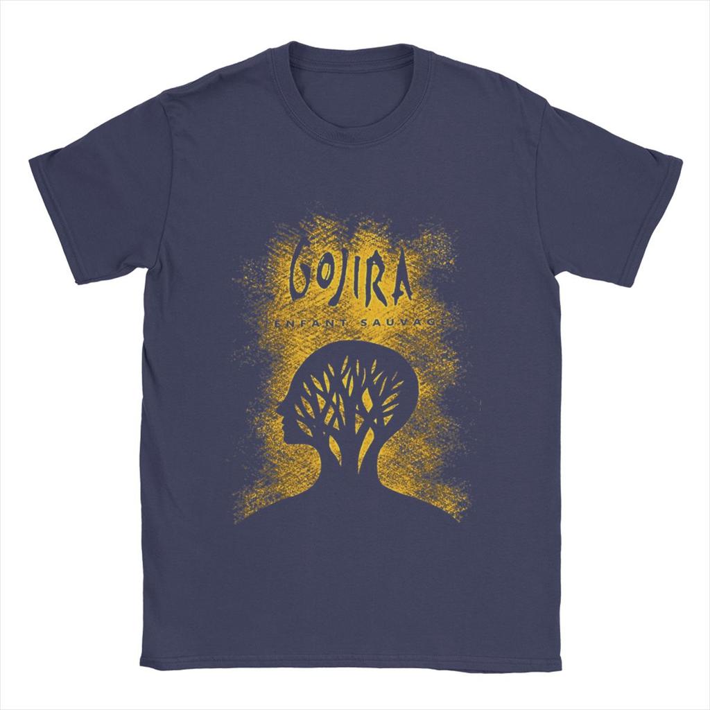 Men's T-Shirt Gojiraed Leisure Cotton Tee Shirt Short Sleeve T Shirts Round Neck Tops Gift Idea