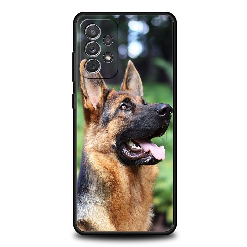 Phone Case For Samsung A17 A15 A13 A51 A71 A41 A31 A21S A07 A05 A35 A55 A23 A25 A33 A53 A73 5G Cover Beauty German Shepherd Dog