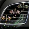 4Pcs Bling Dragon Air Vent Clips Car Air Freshener Car Accessories Enamel Fire Dragon Wyvern Vent Clips Refillable Auto Essential Oil Outlet Gothic