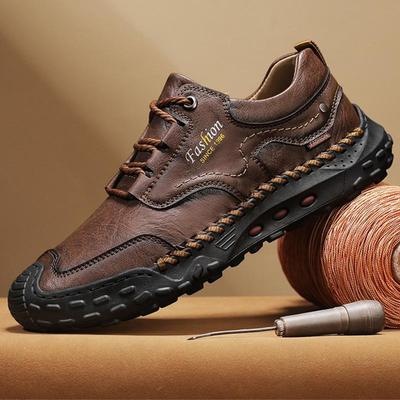 39-48 Men's Leather Casual Shoes Handmade  Soft  Working Shoes Leather Ankle Boots Large Size Driving Moccasins Shoes