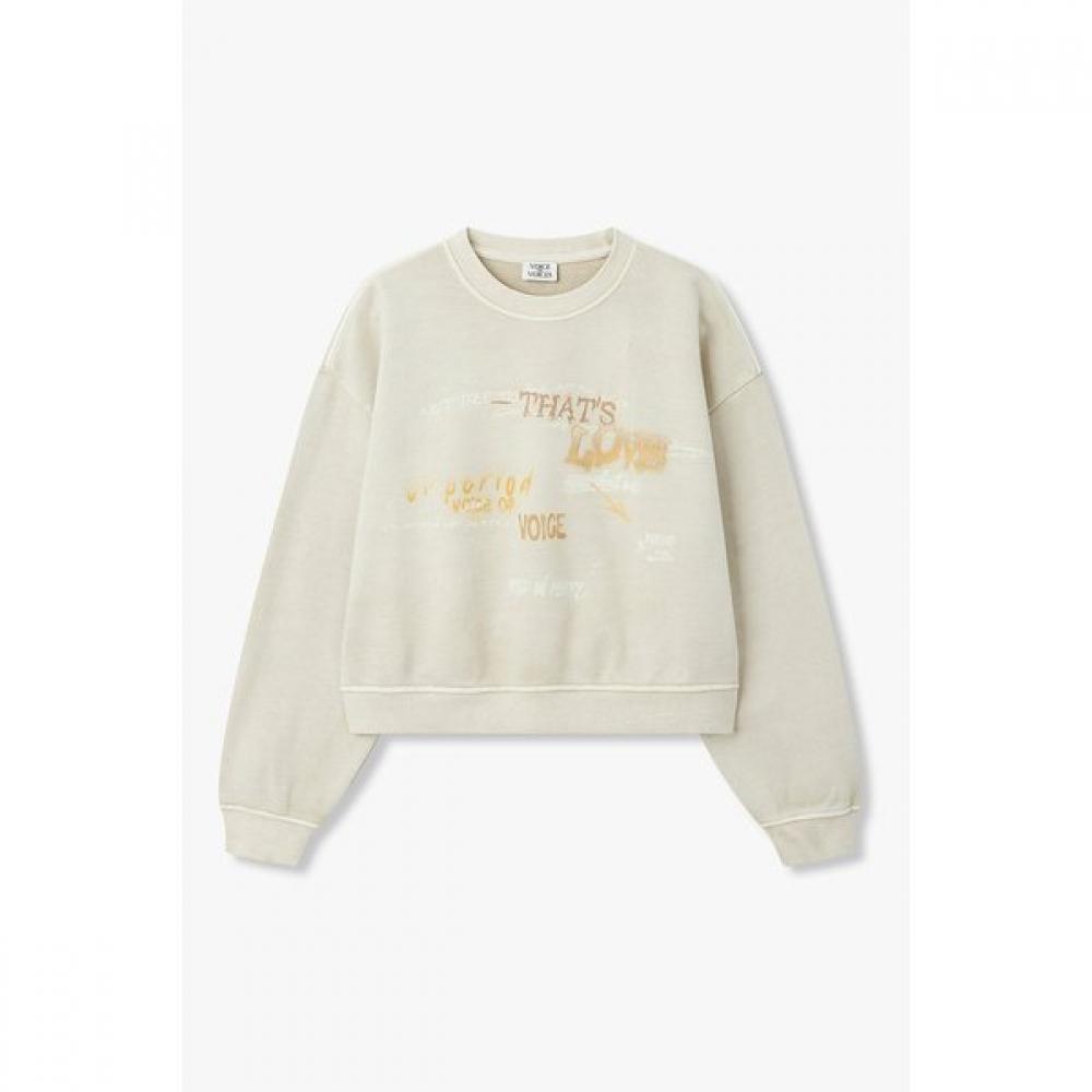 Vov Dying Printed Sweatshirt 7116140103 light beige/S