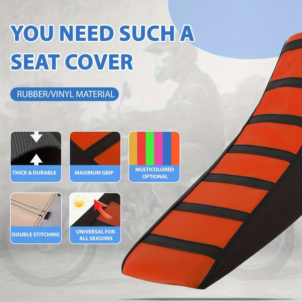 Dirt Bike Gripper Seat Cover Universal Motorcycle Seat Covers for YAMAHA for SUZUKI KAWASAKI Most Dirt Bike Pit Bike Off Road Bike