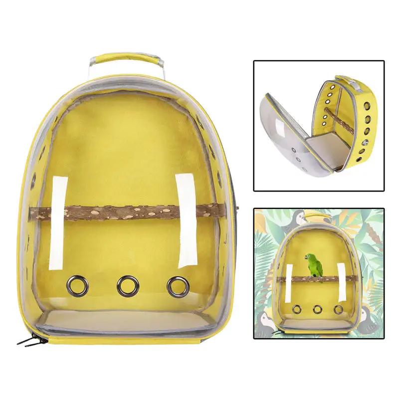 New Bird Carrier Small Pet Travel Bag for Small Parrot Lightweight Portable Backpack Transparent Pet Bird Cage